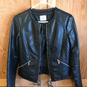 Faux Leather Moto Jacket